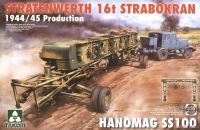 Takom 2124 1/35 Mô Hình Dàn Nâng và Xe Kéo Stratenwerth 16t Strabokran 1944/45 Production & Hanomag SS100