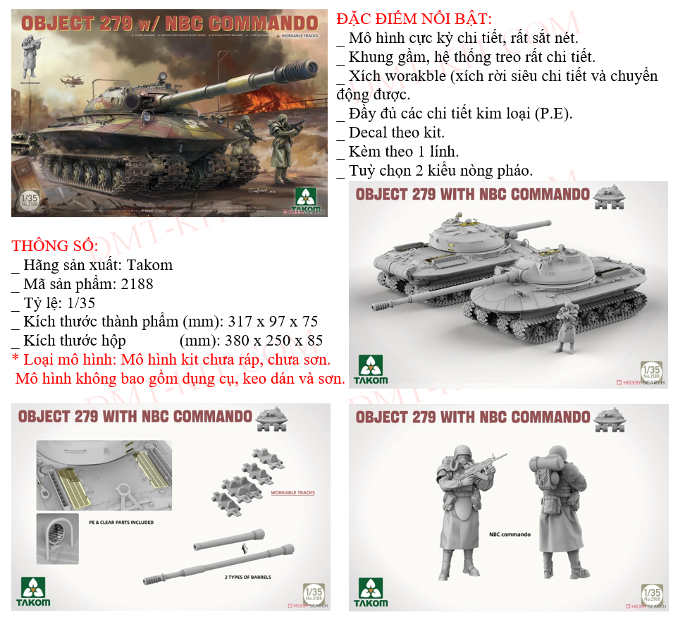 Takom 2188 1/35 Object 279 w/NBC Commando