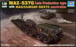 Trumpeter 00212 1/35 Mô Hình Xe Tải Soviet MAZ-537G Trailer Late Type