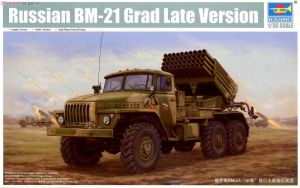 Trumpeter 01014 1/35 Mô Hình Xe Pháo Tên Lửa Soviet BM-21 Late Production