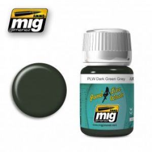 MIG-AMMO 1608 PANEL LINE WASH DARK GREEN GREY