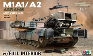 Rye Field Model 5007 1/35 Mô Hình Xe Tăng M1A1 Abrams w/Full Interior (2in1)