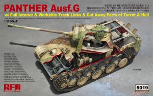 Rye Field Model 5019 1/35 Mô Hình Xe Tăng Panther Ausf.G Interior Kit w/Cut Open Parts of Turret & Hull for Display