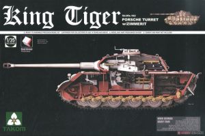 Takom 2046 1/35 Mô Hình Xe Tăng German King Tiger Porsche Gun Turret (phiên bản xích Link & Length, full nội thất, gồm Zimmerit)