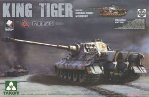 Takom 2047 1/35 German King Tiger Henschel Gun Turret `Schwere Panzerabteilung 505` Version (phiên bản xích Link & Length, full nội thất, gồm Zimmerit)