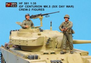 Hobby Fan HF581 1/35 Mô Hình Lính Reain IDF CENTURION MK.5(SIX DAY WAR)CREW (2 FIGURES )