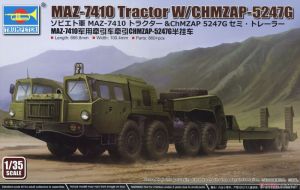 Trumpeter 01056 1/35 Mô Hình Xe Đầu Kéo MAZ-7410 Tractor W/CHMZAP-5247G
