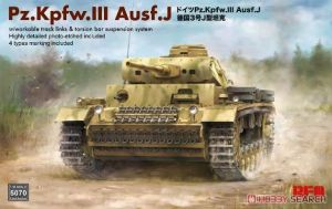 Rye Field Model 5070 1/35 Mô Hình Xe Tăng Panzerkampfwagen III Ausf.J w/Workable Track Link
