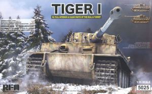 Rye Field Model 5025 1/35 Mô Hình Xe Tăng German Tiger I Early Production Wittmann`s Tiger w/Full Interior & Clear Parts