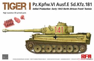 Rye Field Model 5001U 1/35 Mô Hình Xe Tăng Tiger I Pz.Kpfw.VI Ausf.E Sd.Kfz. 181 Initial Production Early 1943 North African Front/Tunisia