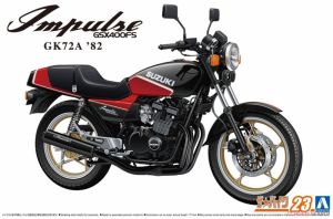 Aoshima 06376 1/12 Mô Hình Xe Moto Suzuki GK72A GSX400FS Impulse `82