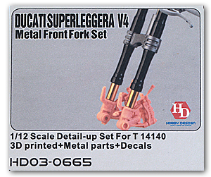 Hobby Design HD03-0665 Ducati Superleggera V4 Metal Front Fork Set (For TAM 14140)