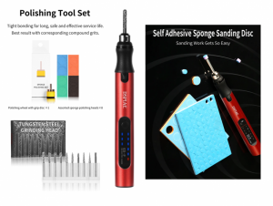 Dspiae Combo 1106: Máy mài cầm tay + Đầu mút đánh bóng + Bộ đầu mài + Bộ đầu nhám 5mm và 10mm