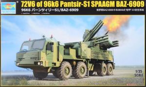 Trumpeter 01087 1/35 Mô Hình Xe Phóng Tên Lửa 72V6 of 96k6 Pantsir-S1 SPAAGM BAZ-6909