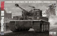 Rye Field Model 5100 1/35 Mô Hình Xe Tăng TIGER I MID.Production STANDARD/CUT AWAY PARTS 2 IN 1 WITH FULL INTERIOR&WORKABLE TRACKS