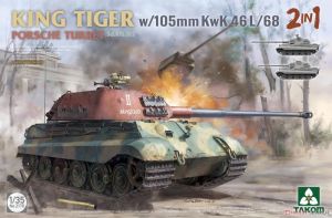 Takom 2178 1/35 Mô Hình Xe Tăng King Tiger Sd.Kfz.182 Porsche Turret w/105mm KwK 46 L/68 (2 in 1)