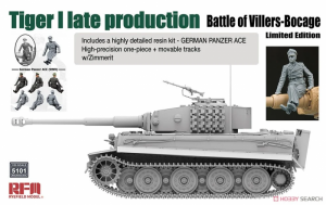 Rye Field Model 5101 1/35 Mô Hình Xe Tăng TIGER I Late.Production (Battle of Villers-Bocage) W/Zimmerit & German Panzer Ace