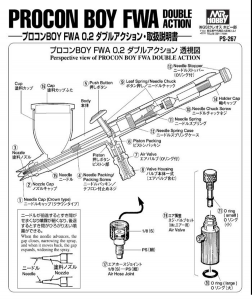 Mr.Hobby PS267-3: Đầu phun 0.2mm dành cho PS267 (3-Nozzle)