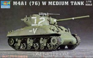 Trumpeter 07222 1/72 Mô Hình Xa Tăng 1/72 M4A1（76）W TANK