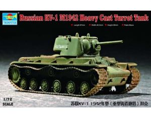 Trumpeter 07231 1/72 Mô Hình Xe Tăng Russia KV-1 1942 Heavy Cast Turret Tank