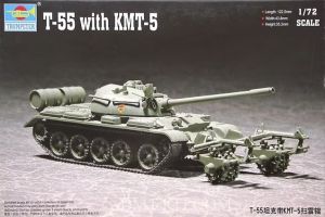 Trumpeter 07283 1/72 Mô Hình Xe Tăng T-55 with KMT-5