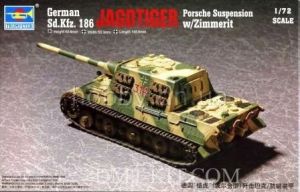 Trumpeter 07294 1/72 Mô Hình Pháo Tự Hành German Sd.Kfz 186 Jgdtiger (Porsche gear) w Zimmerit
