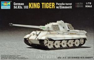 Trumpeter 07292 1/72 Mô Hình Xe Tăng King Tiger Porsche Turret w/Zimmerit