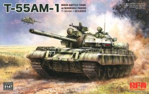 Rye Field Model 5147 1/35 Mô Hình Xe Tăng T-55 AM-1 Main Battle Tank with worlable tracks