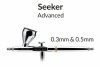 Gaahleri 46807 Súng phun sơn airbrush Advanced Series Seeker (0.3mm & 0.5mm) - anh 1
