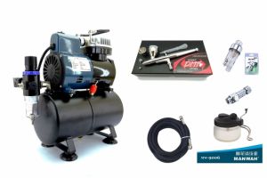 D)-Combo 3065: Máy bơm HY189 + full option + Air Brush DMT-501