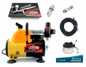 C)-Combo 2665: Máy bơm AS18C + full option + Air Brush DMT-105