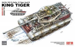 Rye Field Model 5159 1/35 Mô Hình Xe Tăng Sd.Kfz.182 King Tiger with Full Interior (Clear Parts Version)
