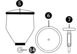 DMT-501-6: 6.Nắp chén sơn