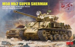 Rye Field Model 5150 1/35 Mô Hình Xe Tăng M50 Mk2 Super Sherman (M4A4 HULL HVSS) Standard version